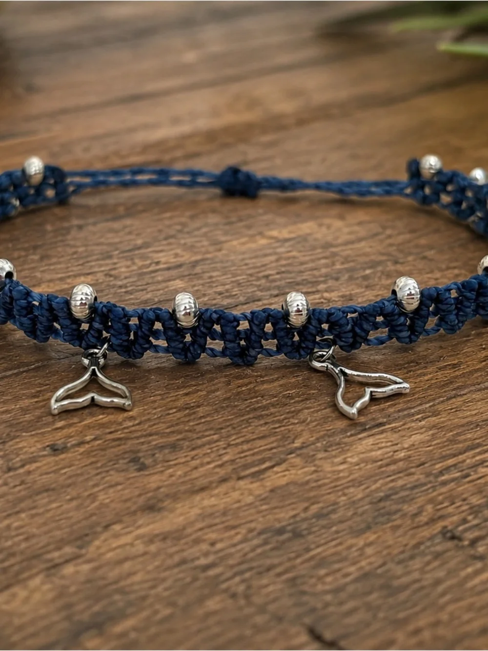 N/A navy braided